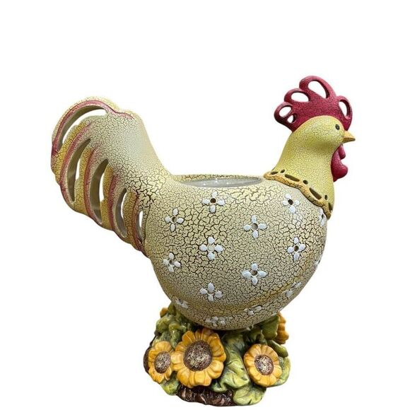 PARTYLITE Rooster Chicken Decorative Hen Votive Candle Holder Farm Country Decor - Picture 2 of 6